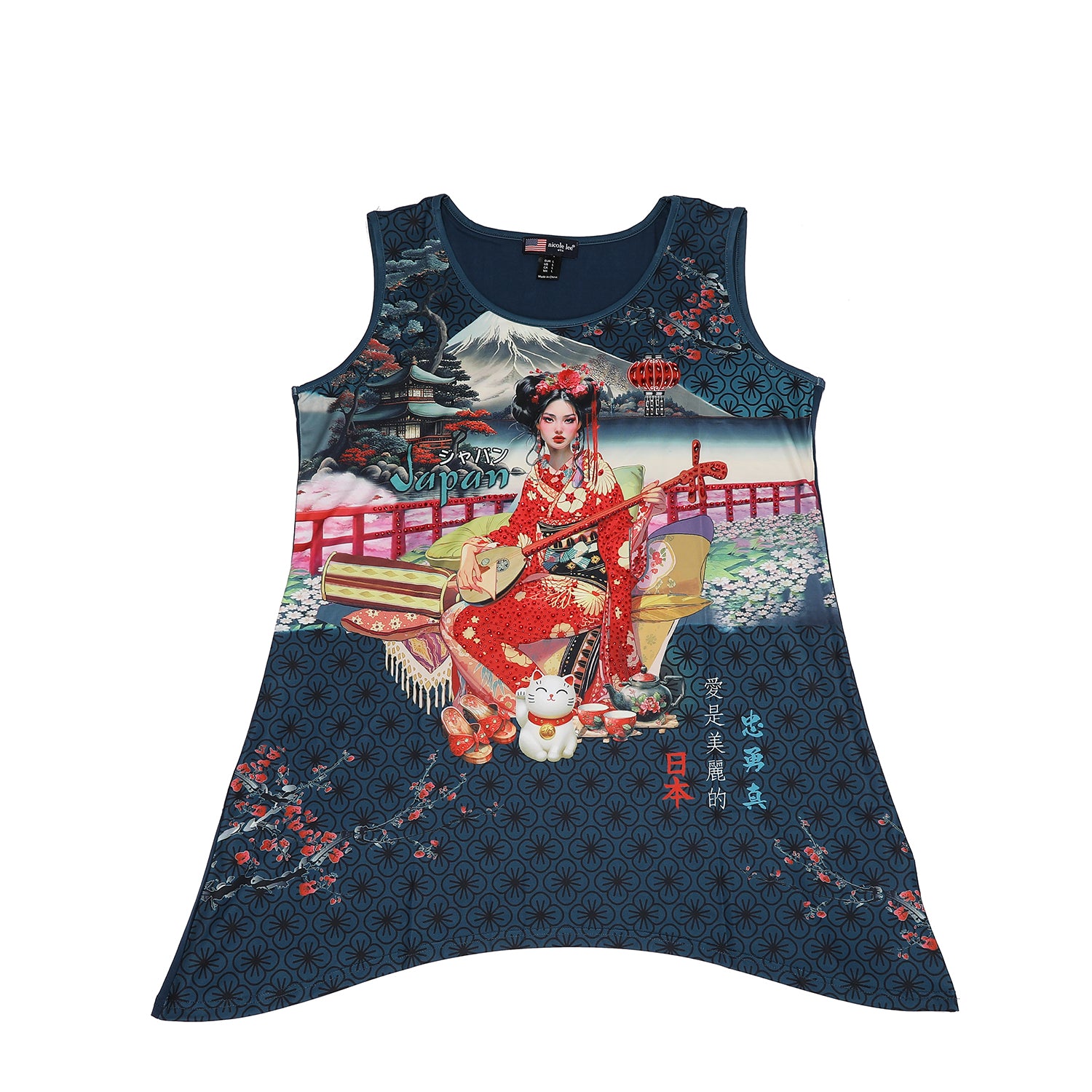 TOP TÚNICA NICOLE LEE CON BRILLOS (AKIKO LA BELLEZA)