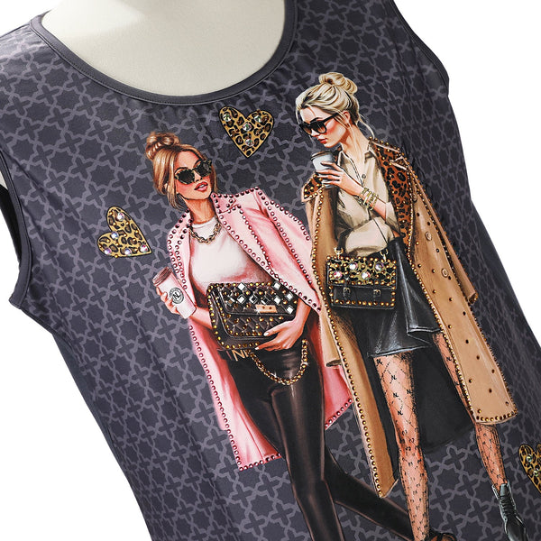 NICOLE LEE TUNIC TOP WITH SPARKLES (<tc>LADIES NIGHT OUT</tc>)
