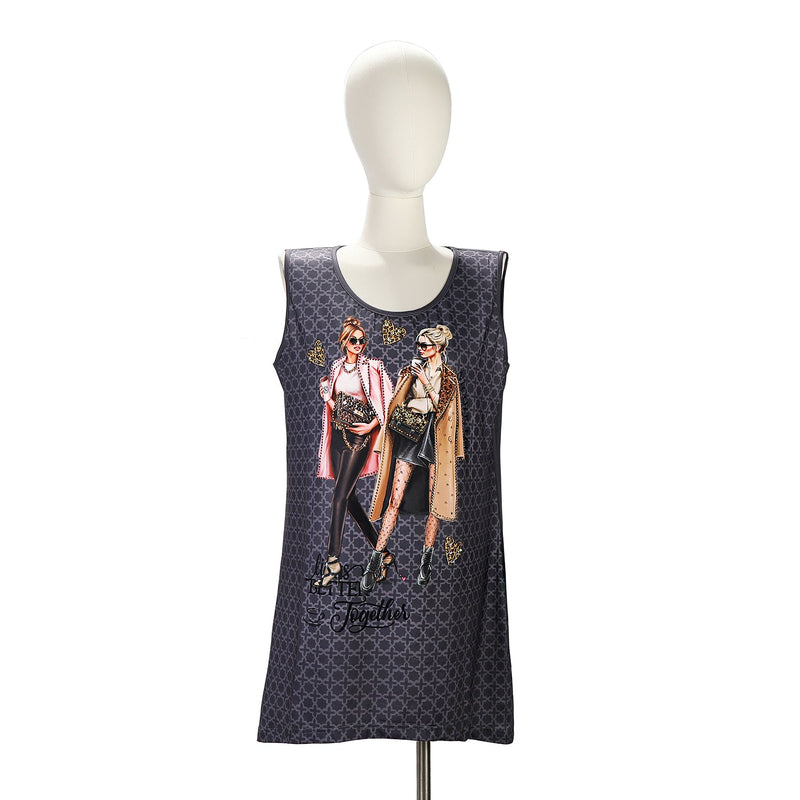NICOLE LEE TUNIC TOP WITH SPARKLES (<tc>LADIES NIGHT OUT</tc>)