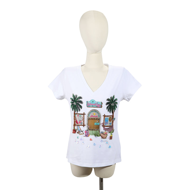 FASHION V-NECK T-SHIRT (<tc>SUN & SAND</tc>)