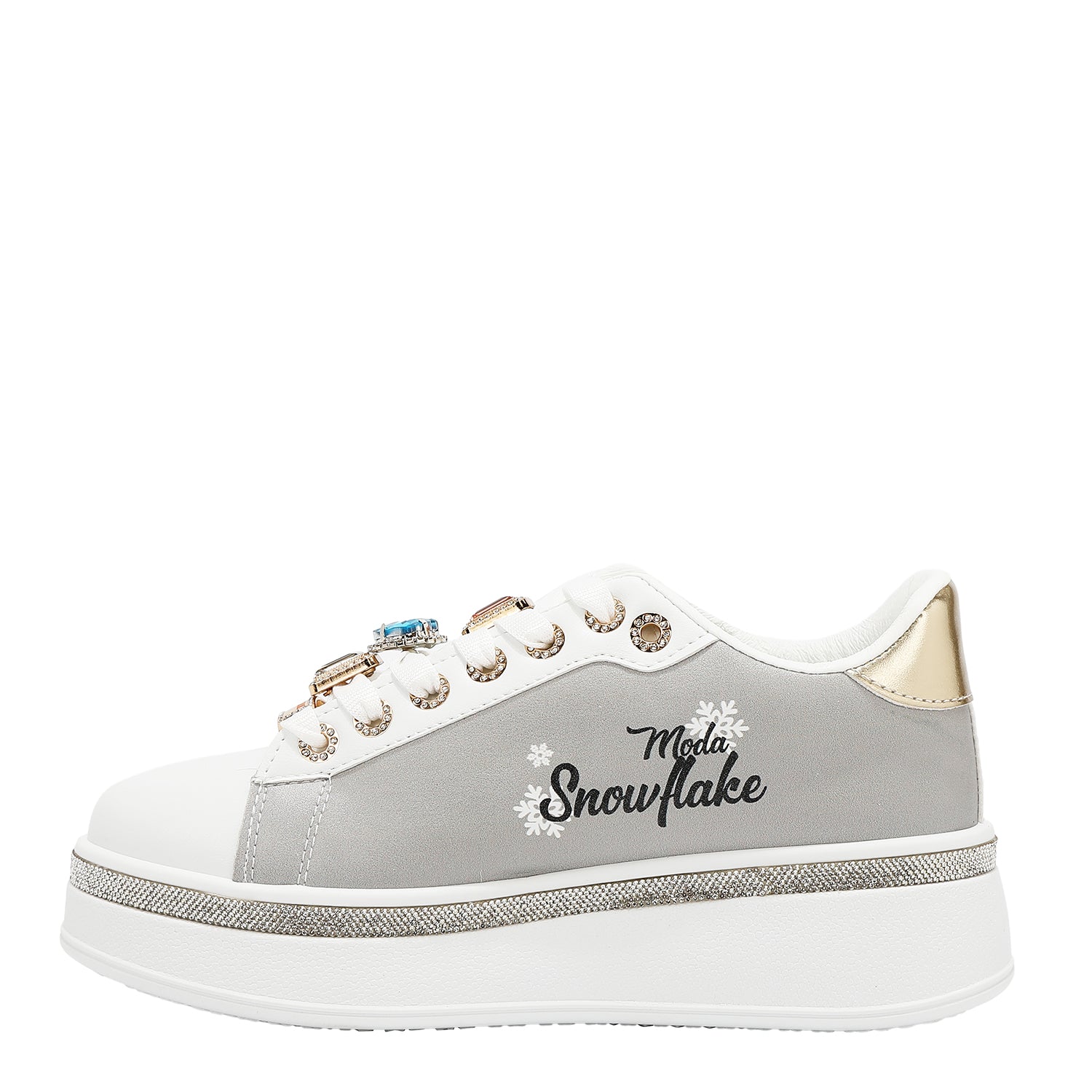 SAPATOS DA MODA COM STRASS (<tc>MODA SNOWFLAKE</tc>)