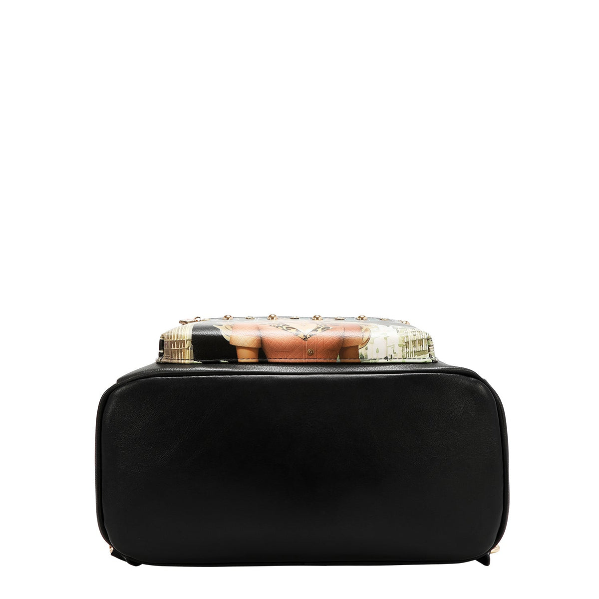 MOCHILA GRANDE DE MODA CON PUERTO DE CARGA USB Y BOLSA (LONDON EYE-NEGRO)