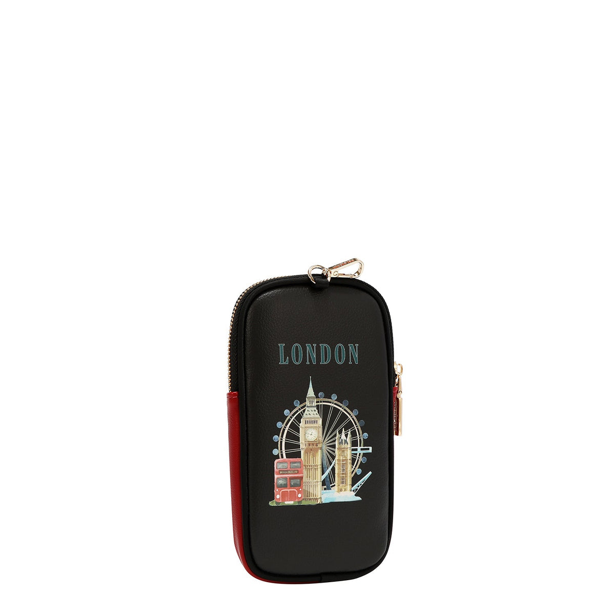 MOCHILA GRANDE DE MODA CON PUERTO DE CARGA USB Y BOLSA (LONDON EYE-NEGRO)