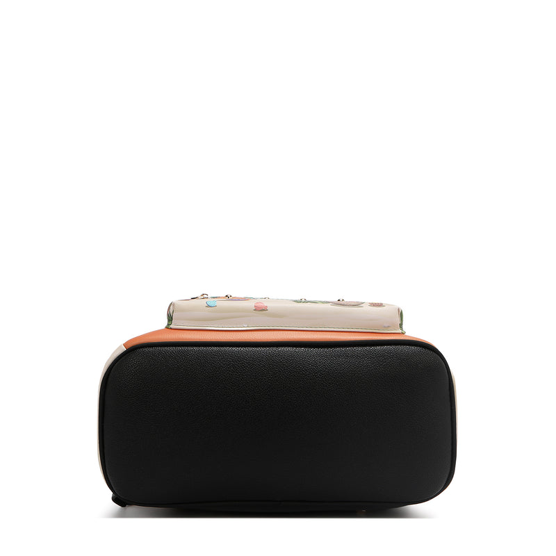 LARGE FASHION BACKPACK WITH USB CHARGING PORT AND BAG (<tc>SUN & SAND</tc>)