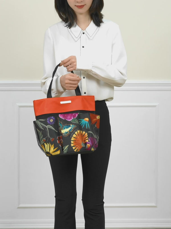 Convenient organizing bag stamped
