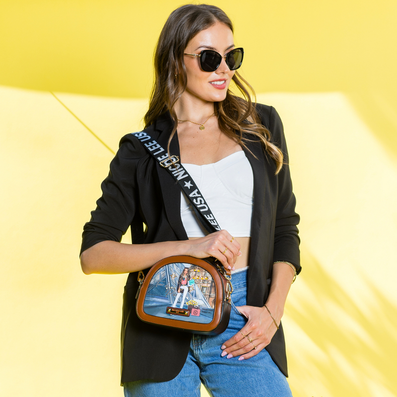 OVAL CROSSBODY BAG "<tc>TOUR DE PARIS</tc>"