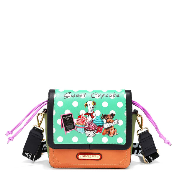 "CUPCAKE DOG" 2-PIECE CROSSBODY BAG