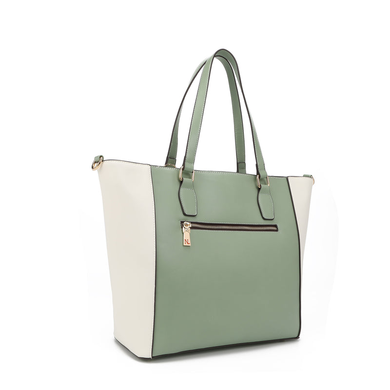 Shopper bag with floral embroidery