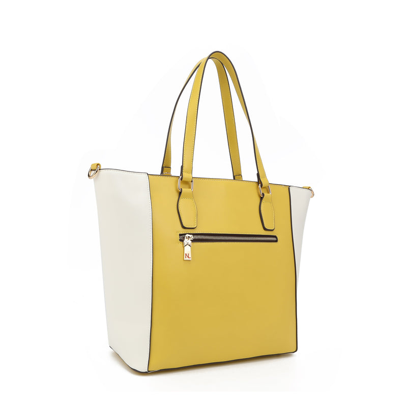 Shopper bag with floral embroidery