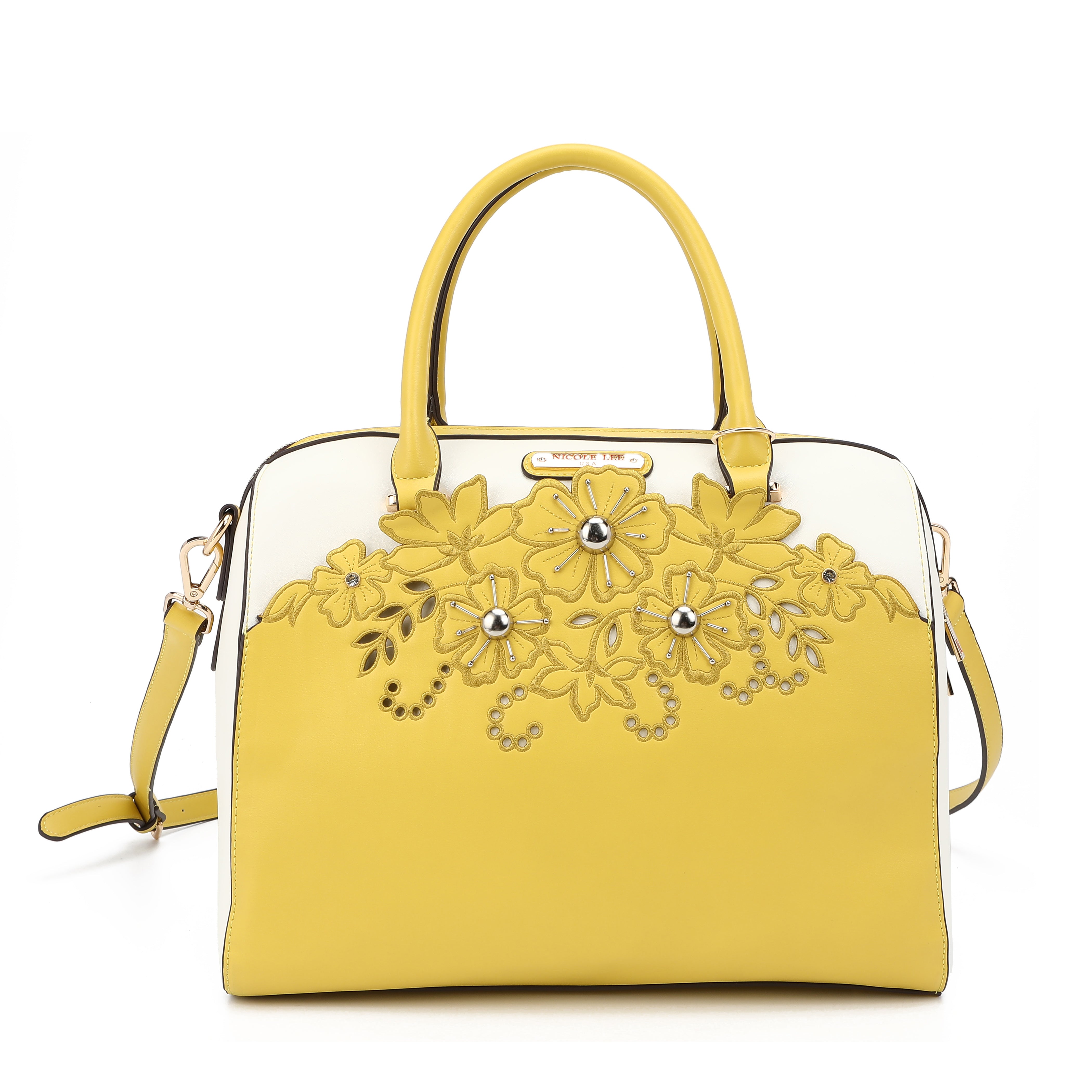 BOLSO BOSTON CON BORDADO FLORAL