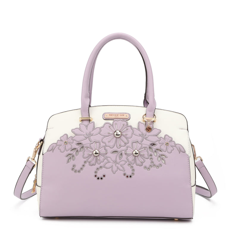 Baul bag with floral embroidery