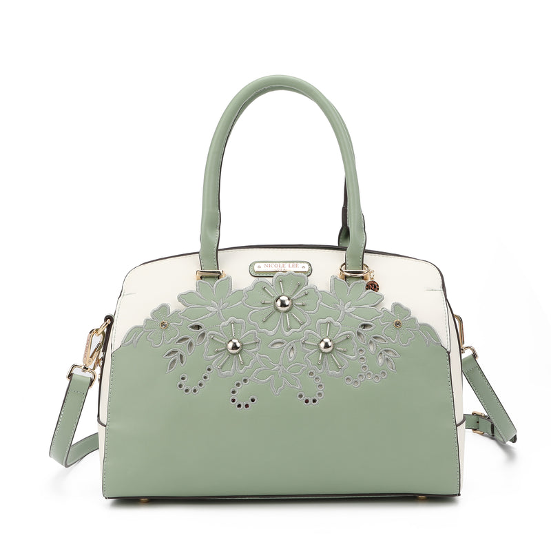 Baul bag with floral embroidery