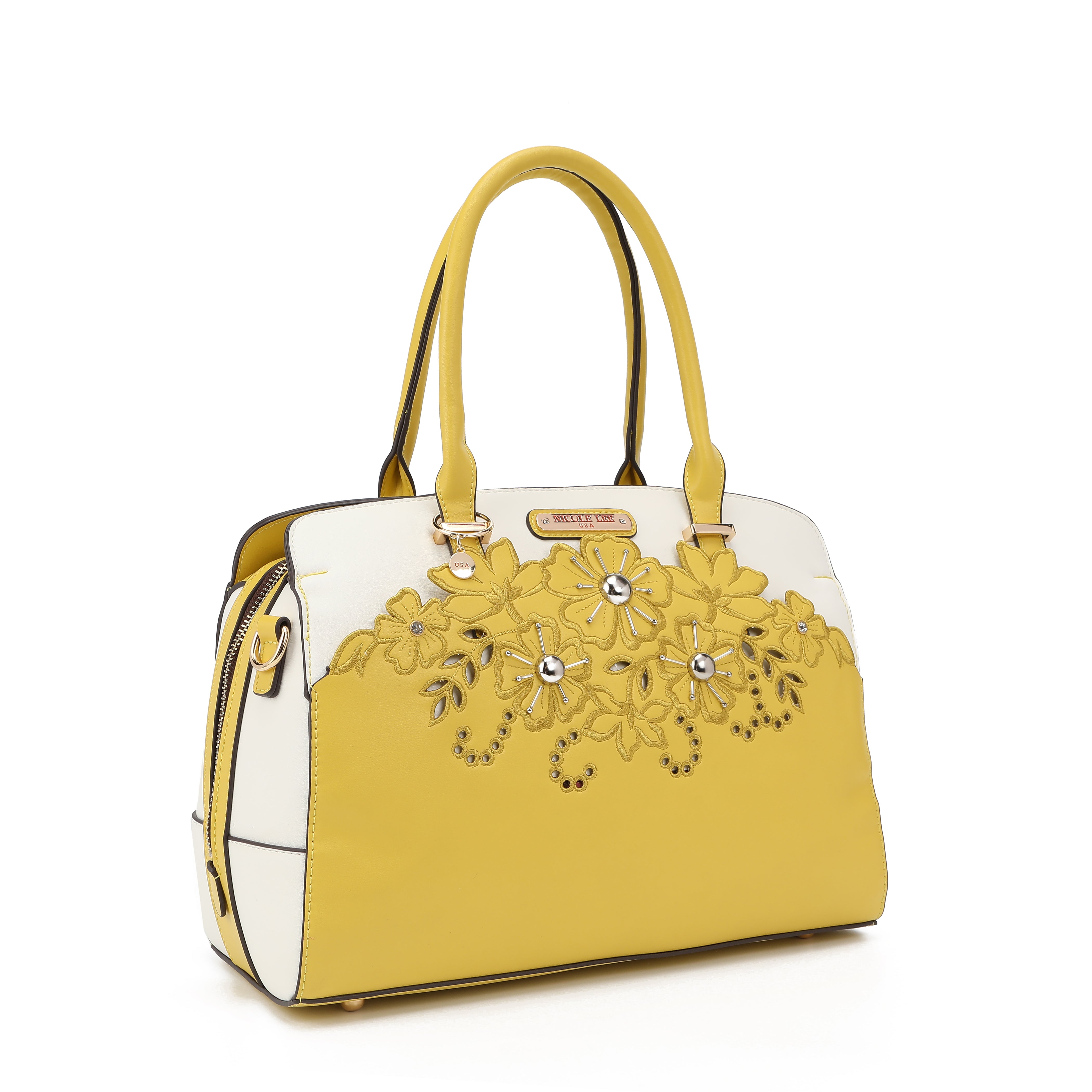 BOLSO BAHUL CON BORDADO FLORAL