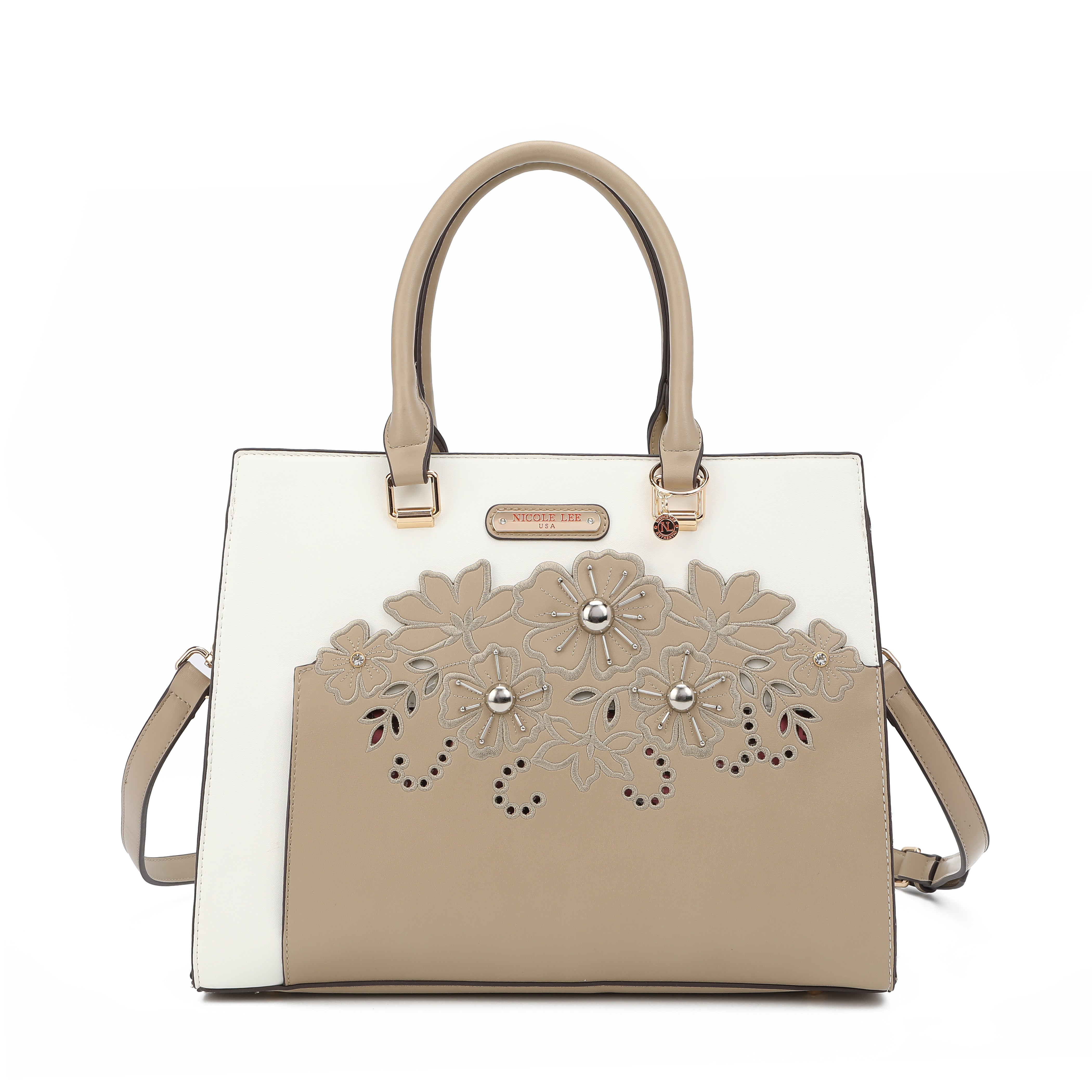 BOLSO TOTE CON BORDADO FLORAL