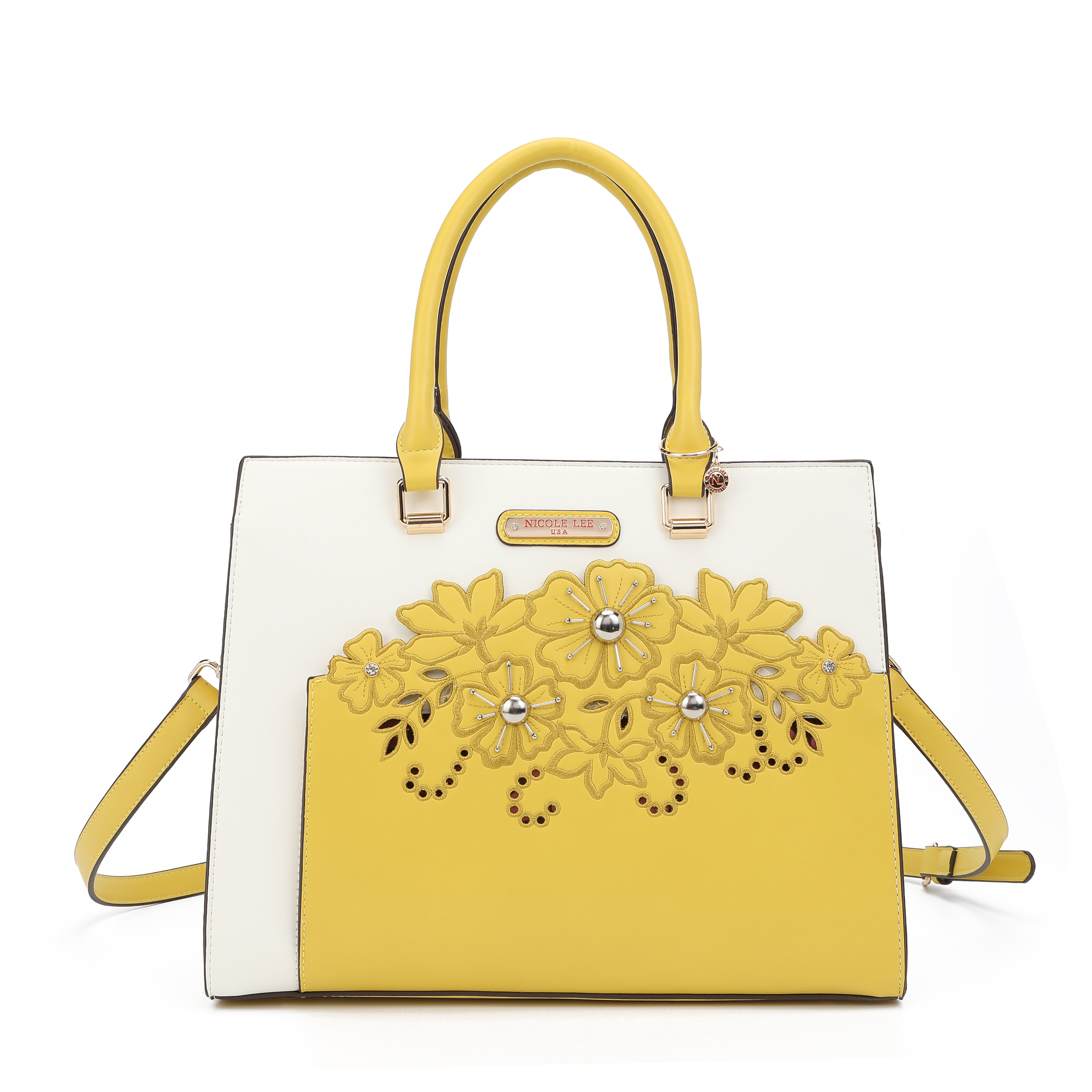 BOLSO TOTE CON BORDADO FLORAL