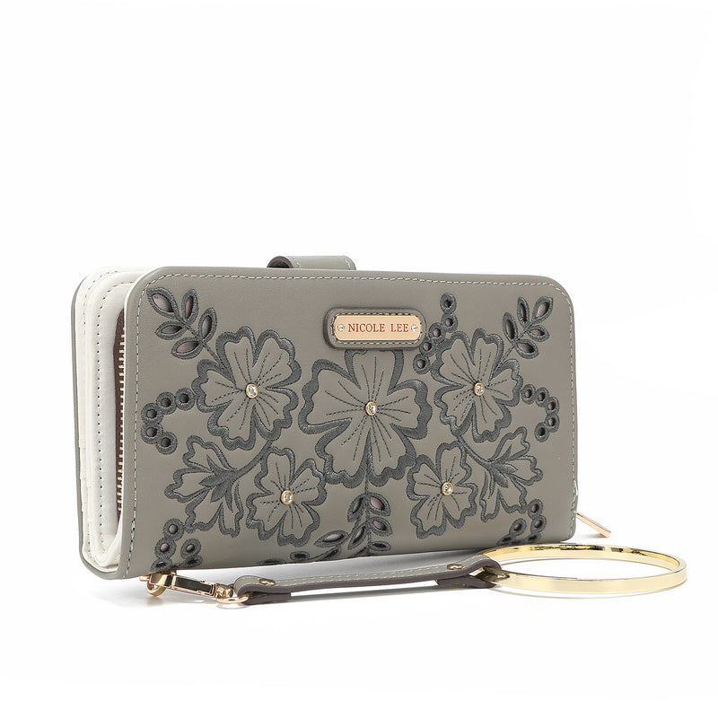 Fashion "Floral" Portfolio with zipper