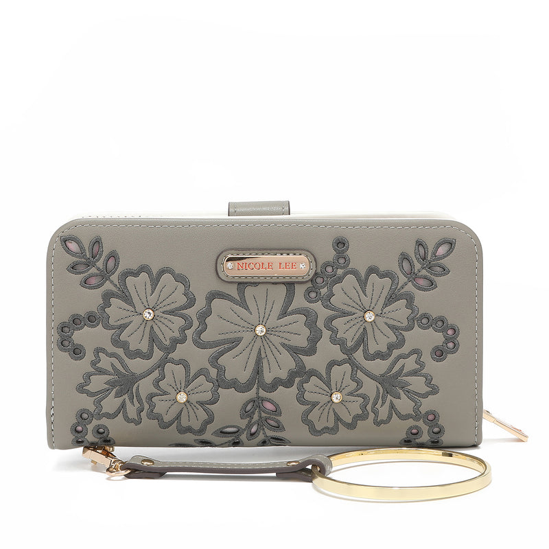 Fashion "Floral" Portfolio with zipper