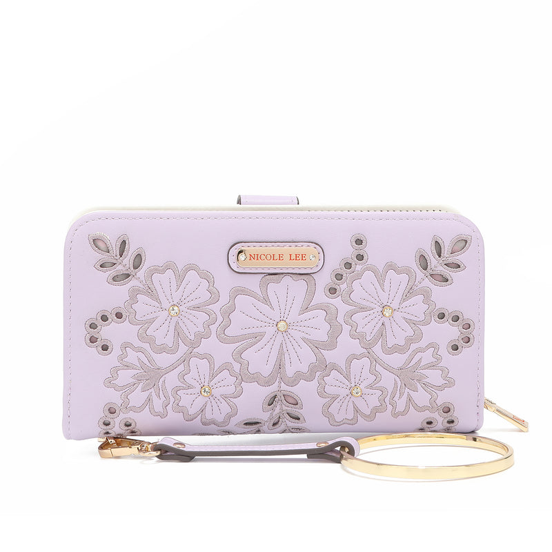 Fashion "Floral" Portfolio with zipper