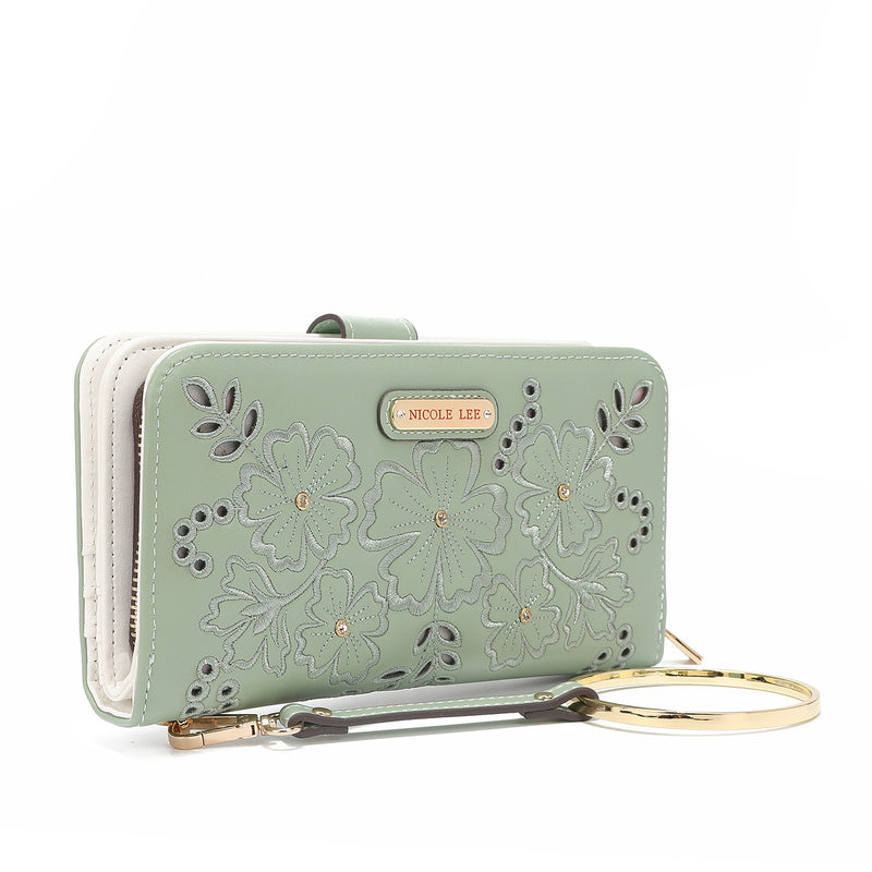 Fashion "Floral" Portfolio with zipper