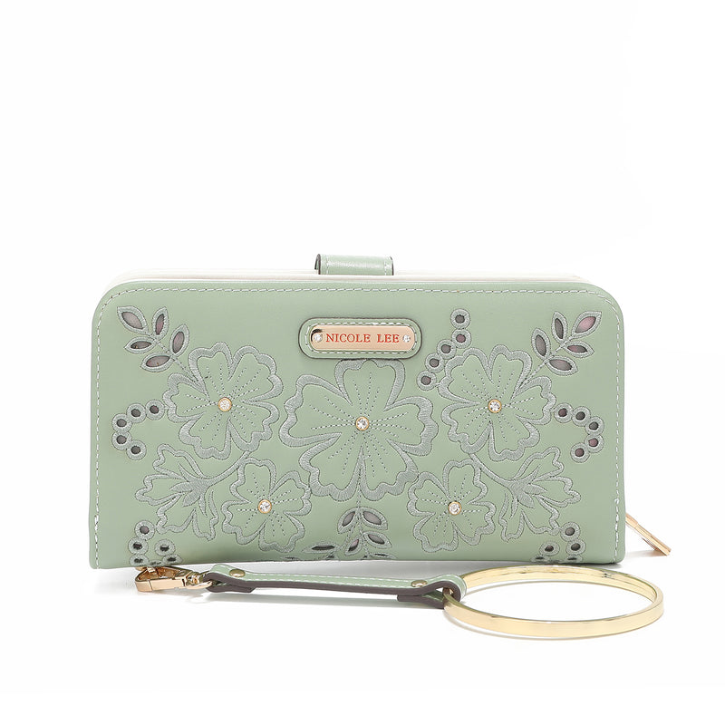 Fashion "Floral" Portfolio with zipper