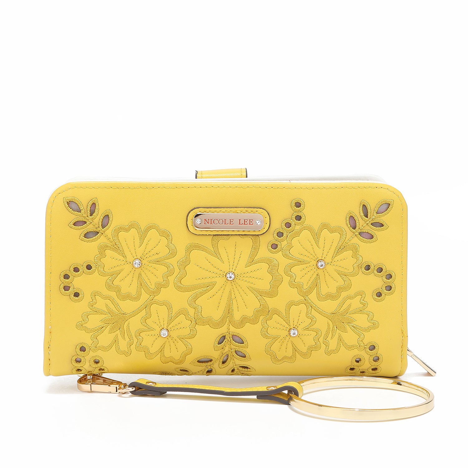 CARTERA FASHION "FLORAL" CON CREMALLERA