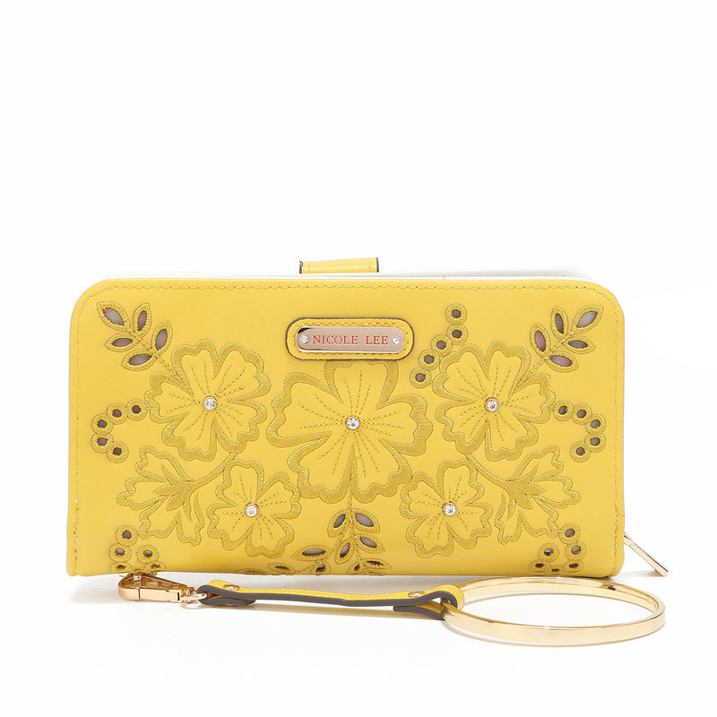 Fashion "Floral" Portfolio with zipper