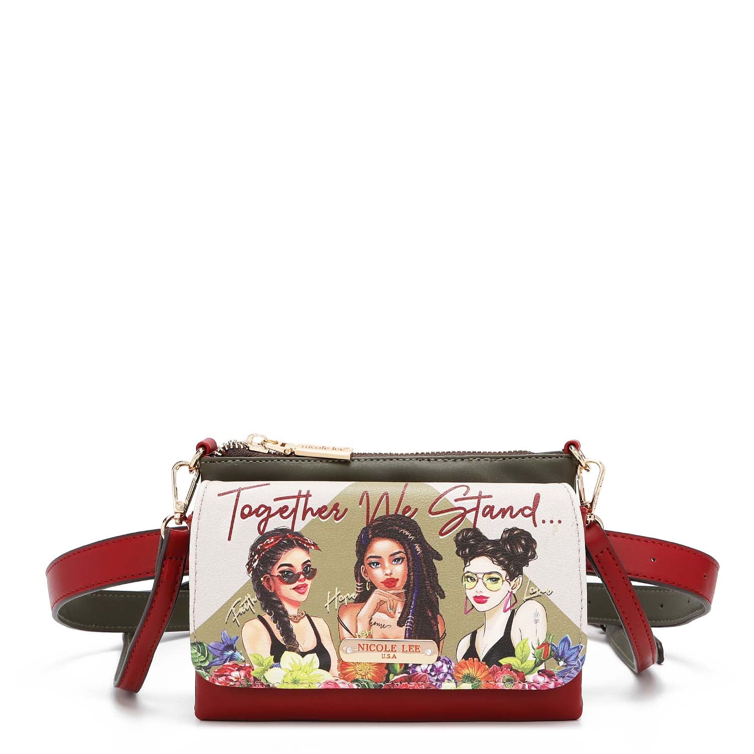 RIÑONERA CONVERTIBLE A BANDOLERA CON ESTAMPADO