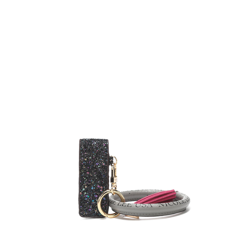 Bracelet keychain with lip brightness case