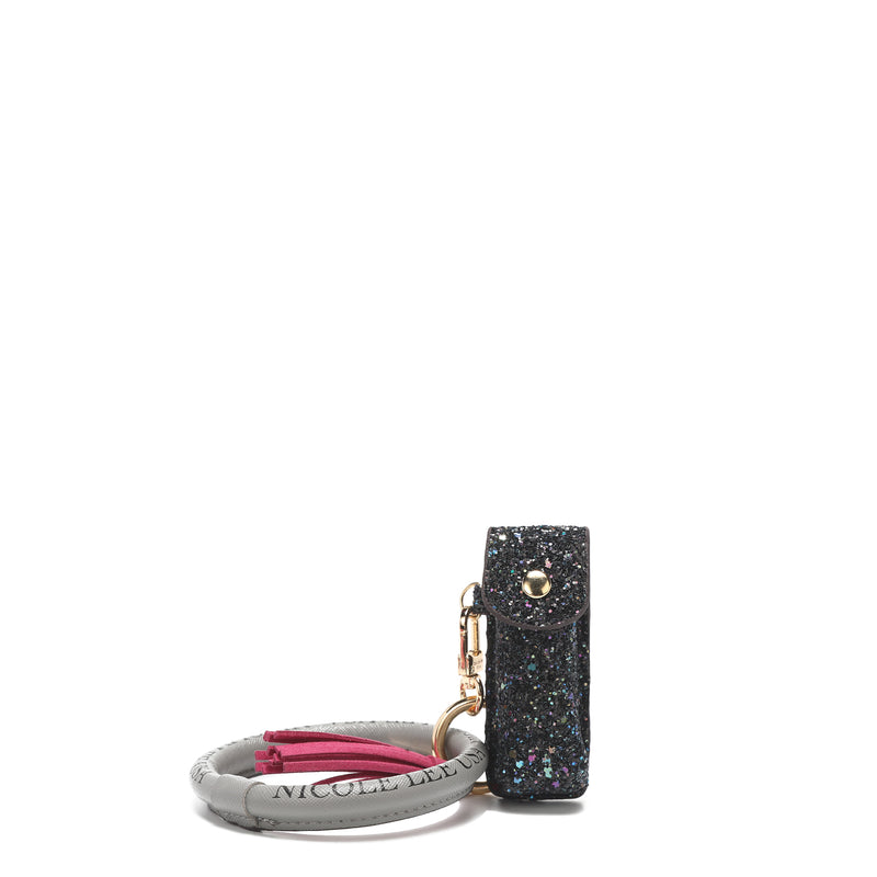 Bracelet keychain with lip brightness case