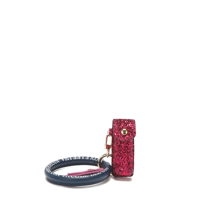 Bracelet keychain with lip brightness case