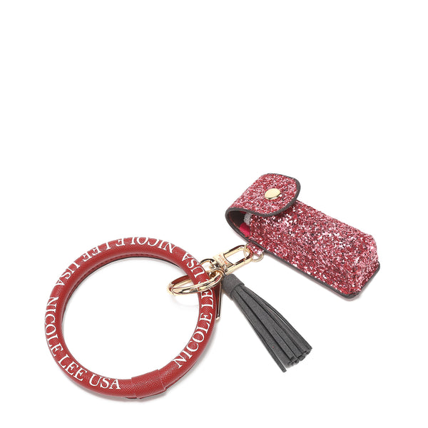 Bracelet keychain with lip brightness case