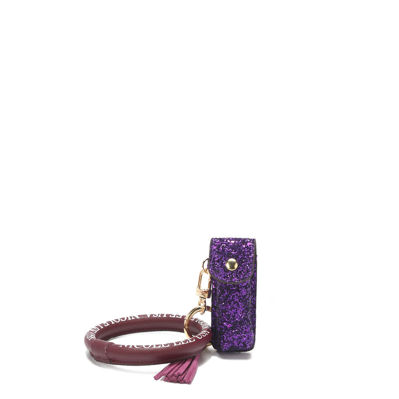 Bracelet keychain with lip brightness case