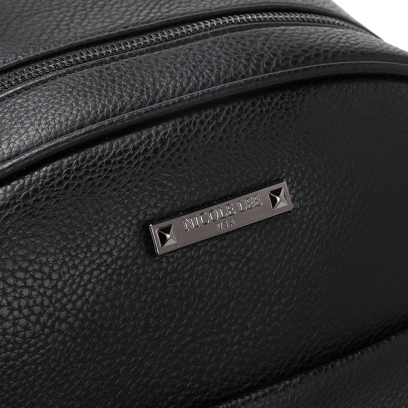 MEN'S BLACK BACKPACK WITH USB CHARGING PORT