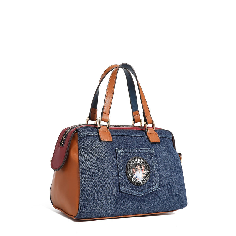 SMALL BOSTON MESSENGER BAG <tc>Denim</tc>