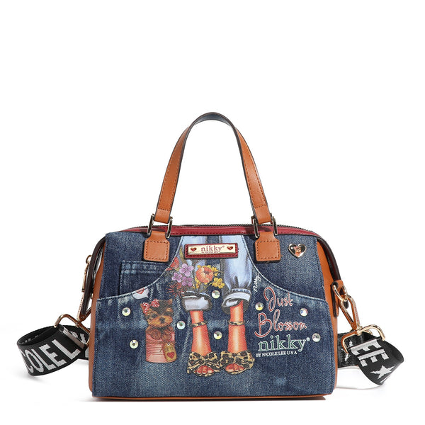 SMALL BOSTON MESSENGER BAG <tc>Denim</tc>
