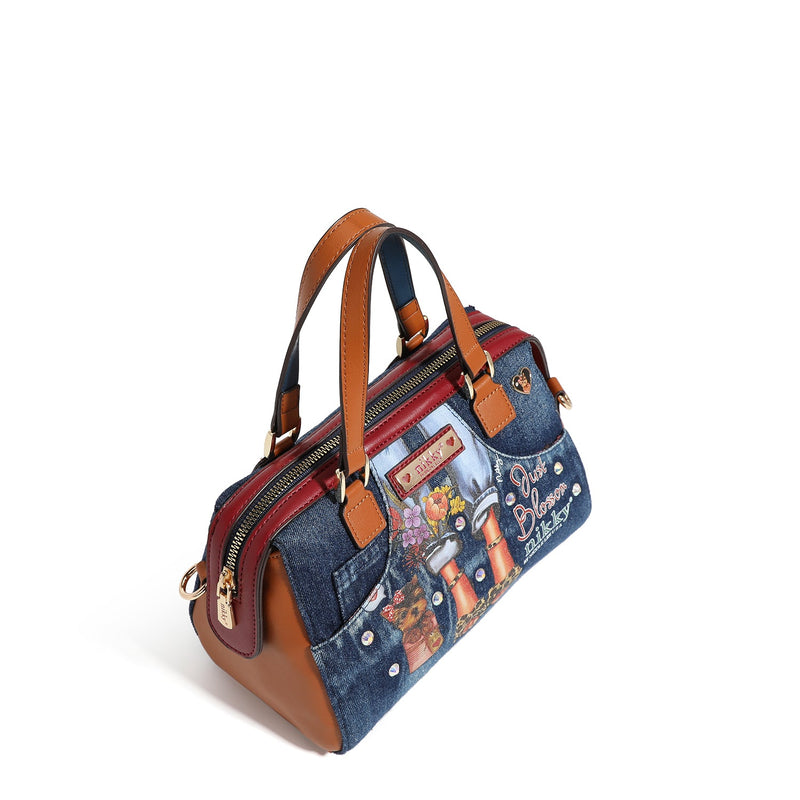 SMALL BOSTON MESSENGER BAG <tc>Denim</tc>