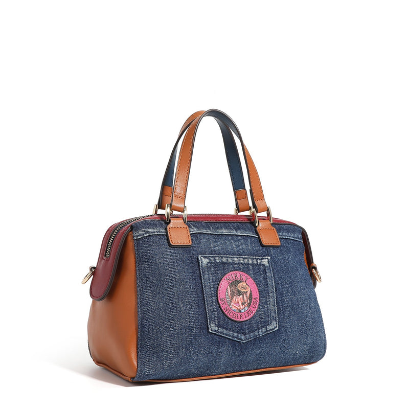 SMALL BOSTON MESSENGER BAG <tc>Denim</tc>