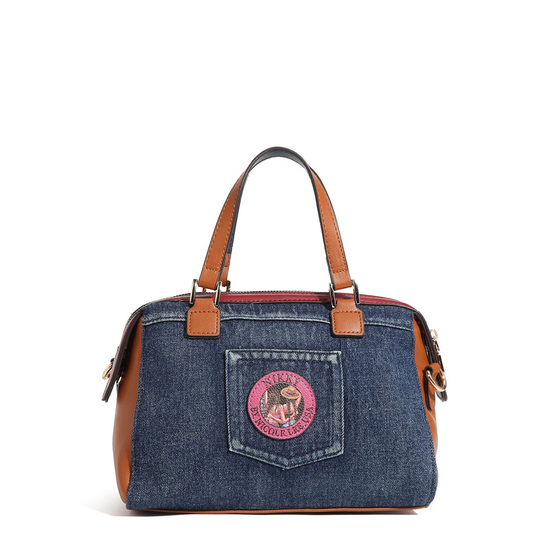 SMALL BOSTON MESSENGER BAG <tc>Denim</tc>