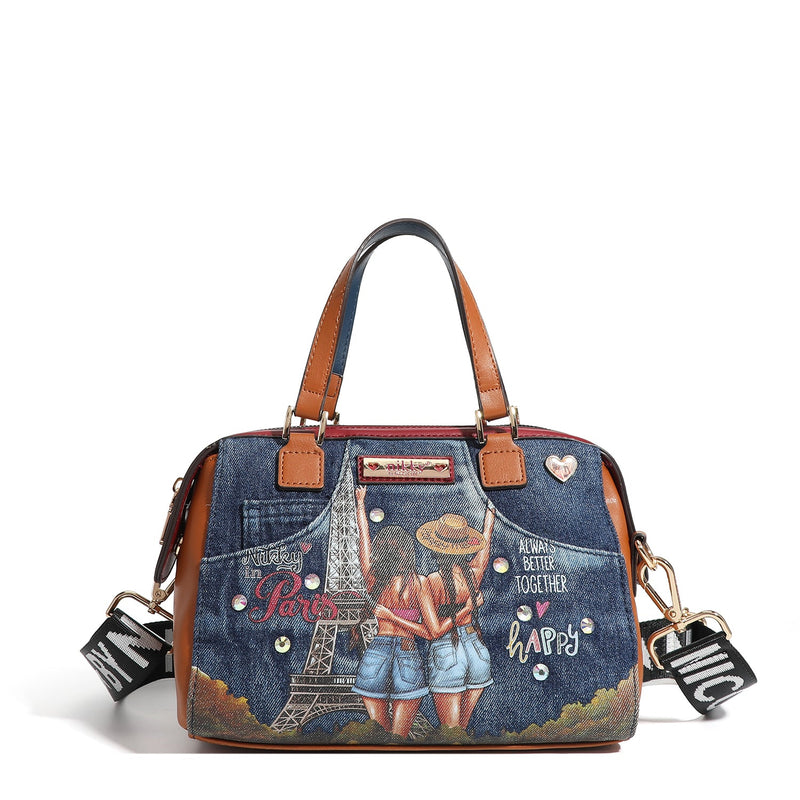 SMALL BOSTON MESSENGER BAG <tc>Denim</tc>