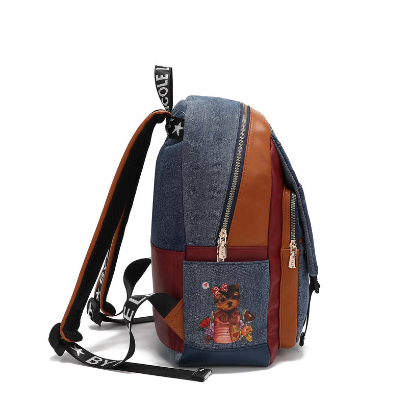 LARGE BACKPACK OF <tc>Denim</tc> WITH FLAP