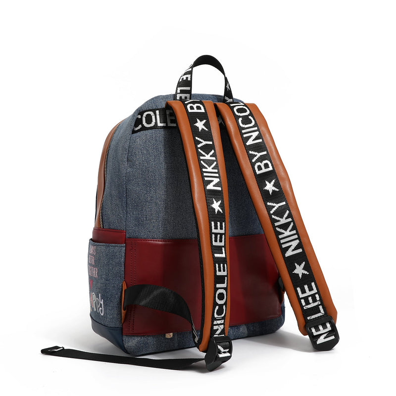 LARGE BACKPACK OF <tc>Denim</tc> WITH FLAP