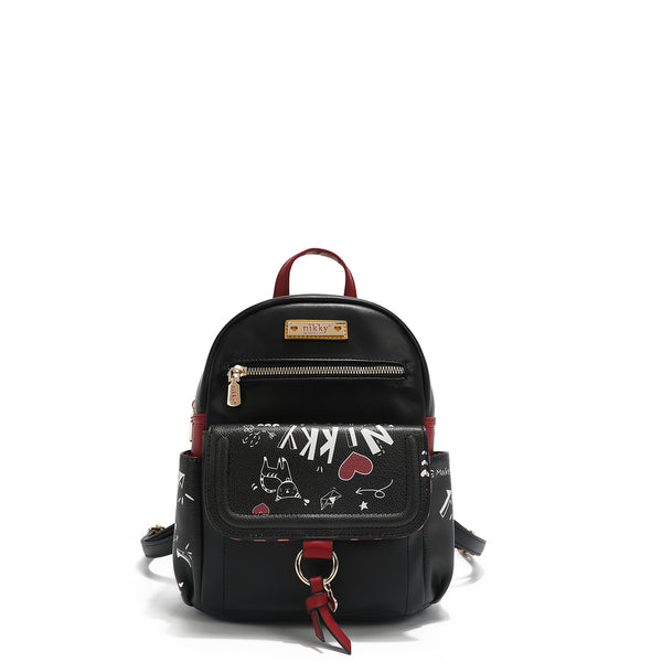 MEDIUM BACKPACK WITH FLAP "<tc><tc>Nikky</tc></tc> LOVE"