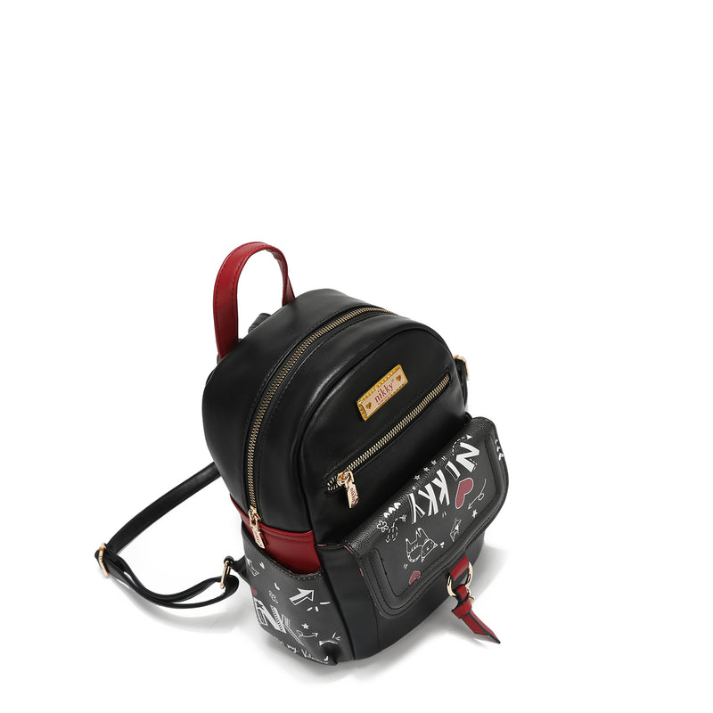 MEDIUM BACKPACK WITH FLAP "<tc><tc>Nikky</tc></tc> LOVE"
