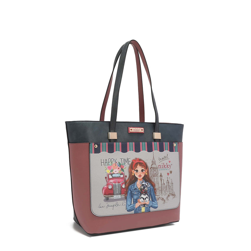 "GOOD TIME HAPPY TIME" SHOPPER BAG