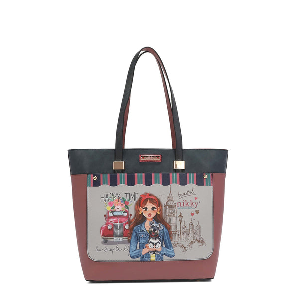 "GOOD TIME HAPPY TIME" SHOPPER BAG