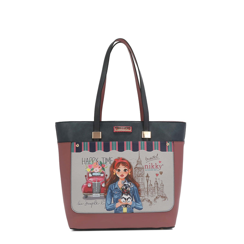 "GOOD TIME HAPPY TIME" SHOPPER BAG