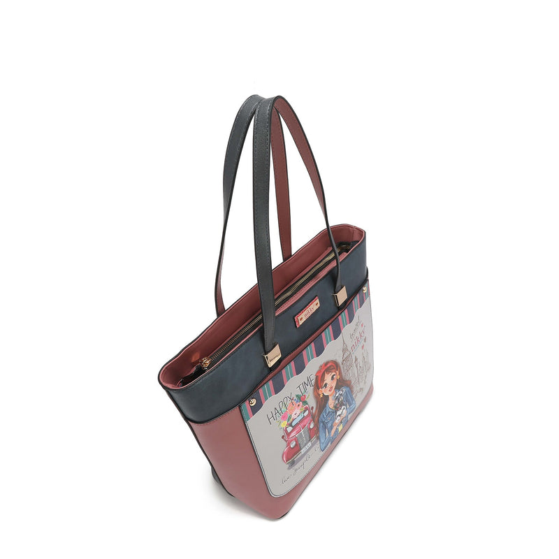 "GOOD TIME HAPPY TIME" SHOPPER BAG