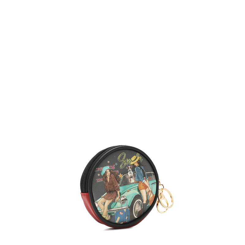 KEYRING WITH CIRCULAR PURSE <tc>NIKKY</tc>
