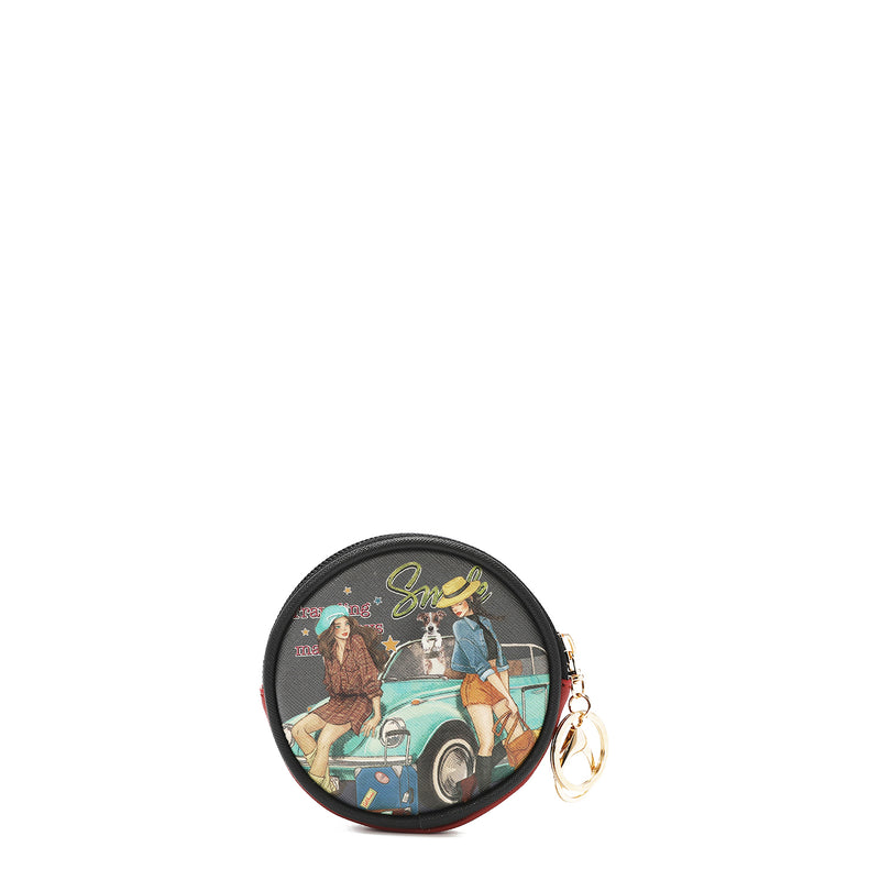 KEYRING WITH CIRCULAR PURSE <tc>NIKKY</tc>
