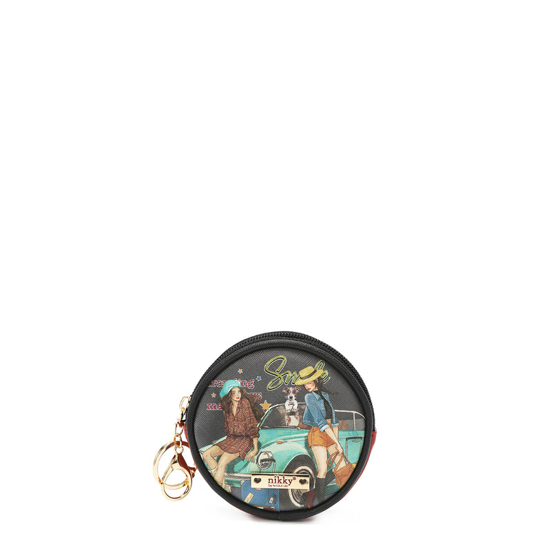 KEYRING WITH CIRCULAR PURSE <tc>NIKKY</tc>